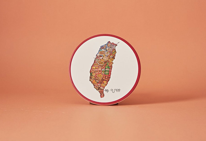 台灣小吃地圖杯墊 台灣小吃插畫 吸水杯墊